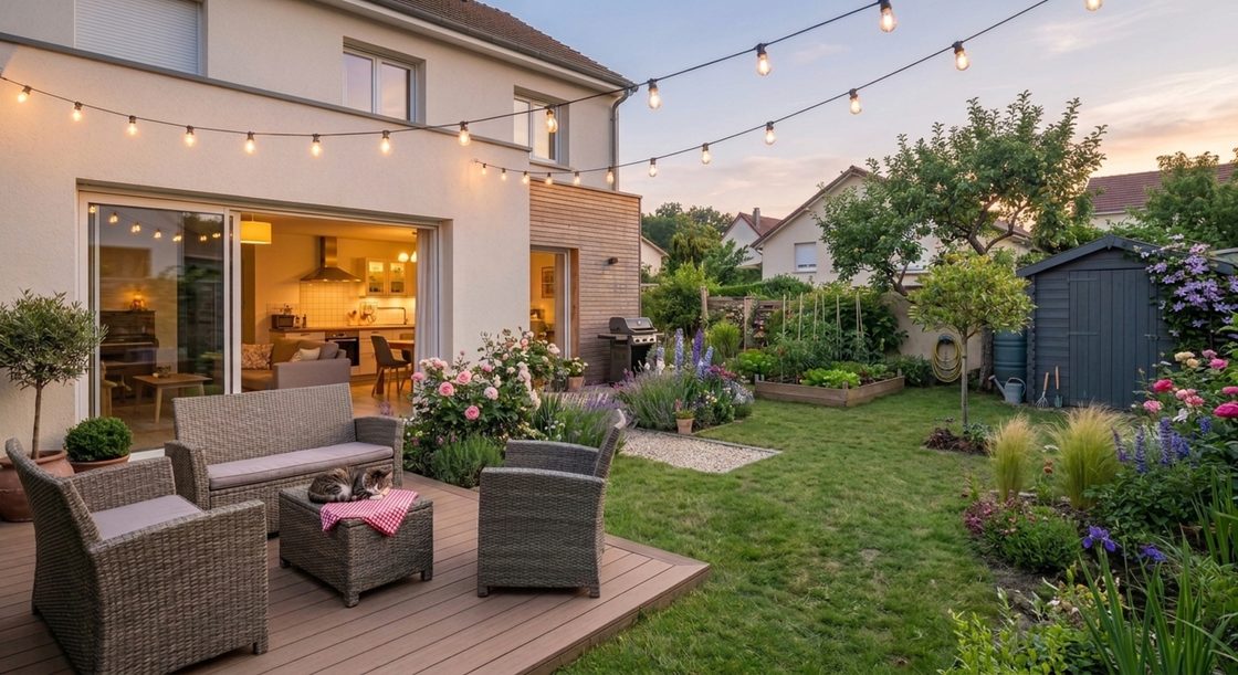 Un beau jardin de banlieue