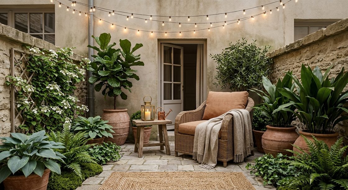 Un jardin de patio cocoon